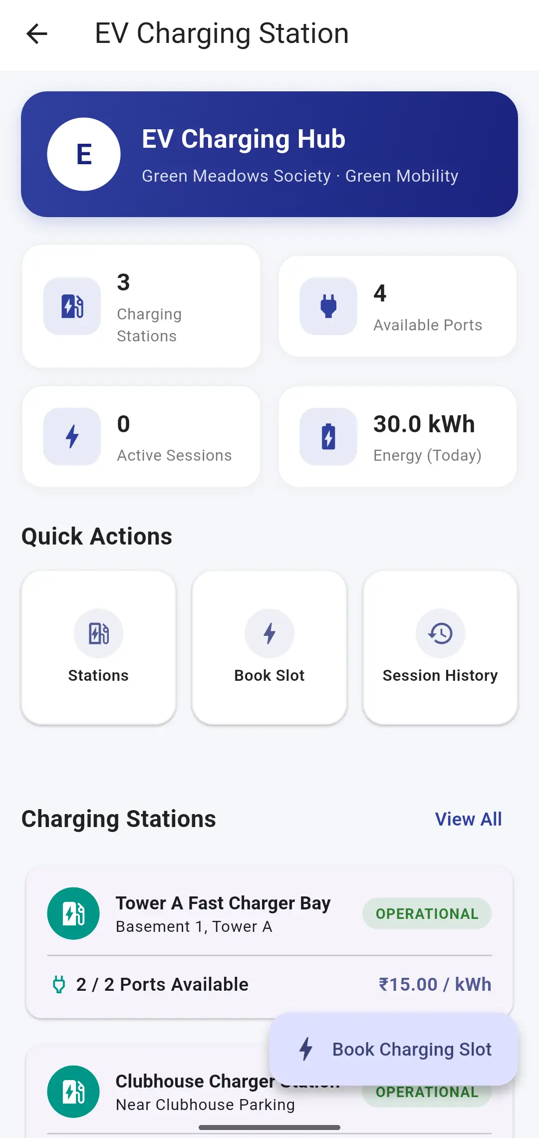 NeighbourOS EV Charging Hub
